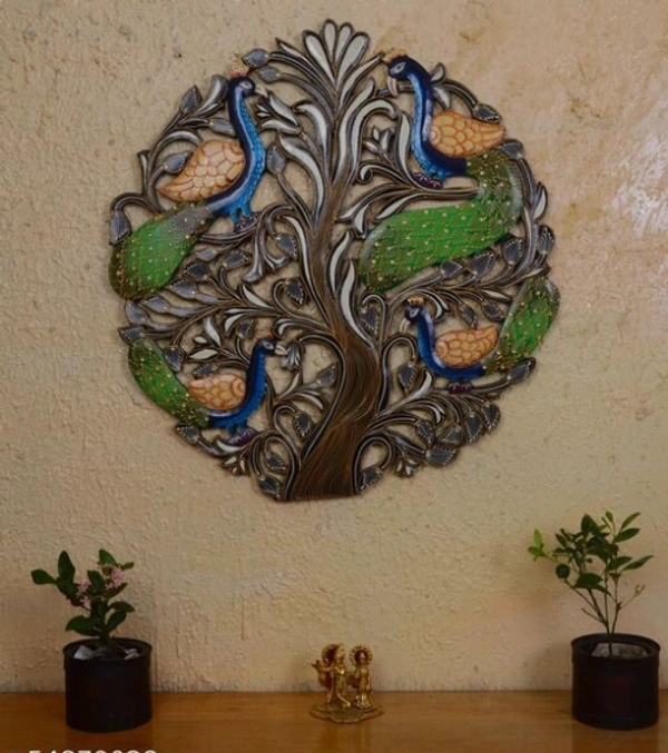 BK Exports Wooden Hand Painted Wall Decor & Hanging For Home - Wooden, Pack of1